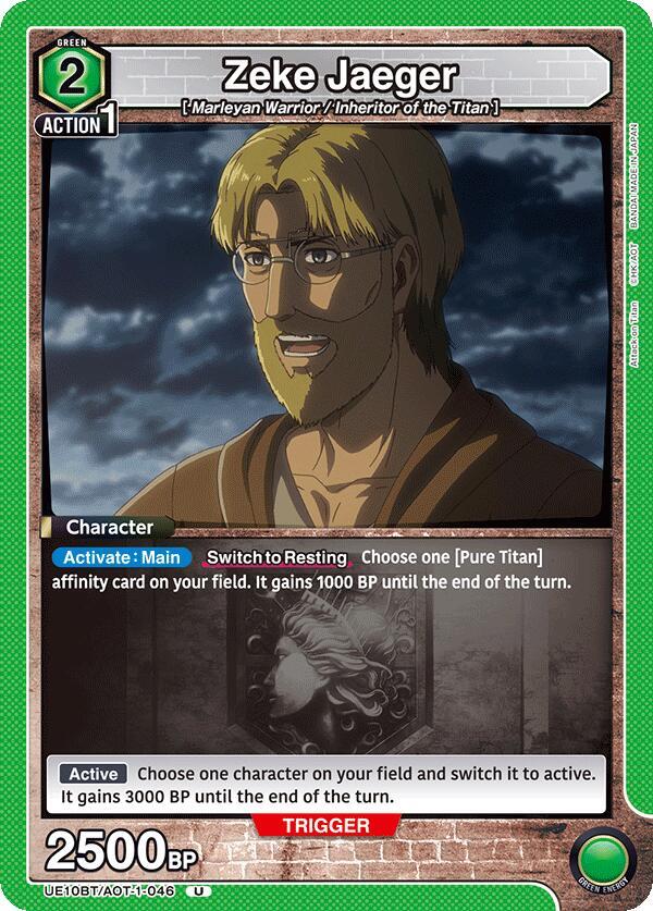 Zeke Jaeger UE10BT/AOT-1-046 card from UE10BT: Attack on Titan