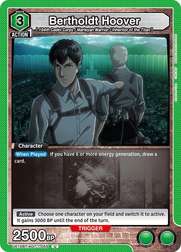 Bertholdt Hoover UE10BT/AOT-1-055 card from UE10BT: Attack on Titan