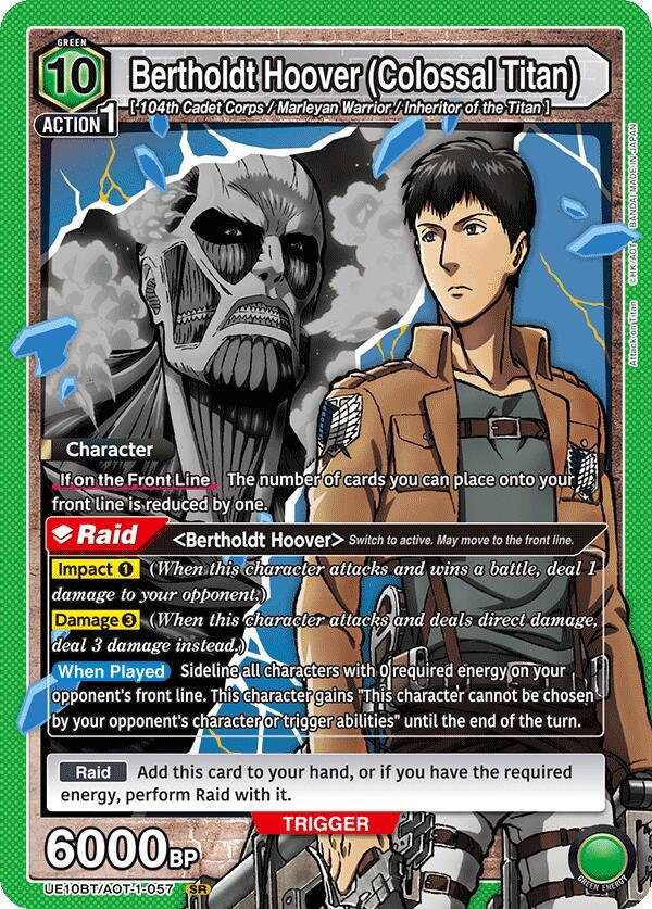 Bertholdt Hoover (Colossal Titan) UE10BT/AOT-1-057 card from UE10BT: Attack on Titan