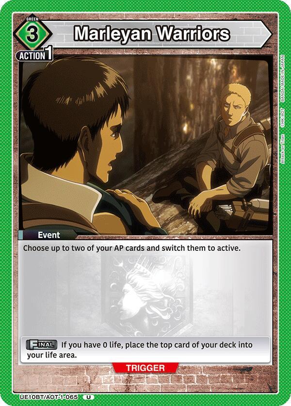 Marleyan Warriors UE10BT/AOT-1-065 card from UE10BT: Attack on Titan