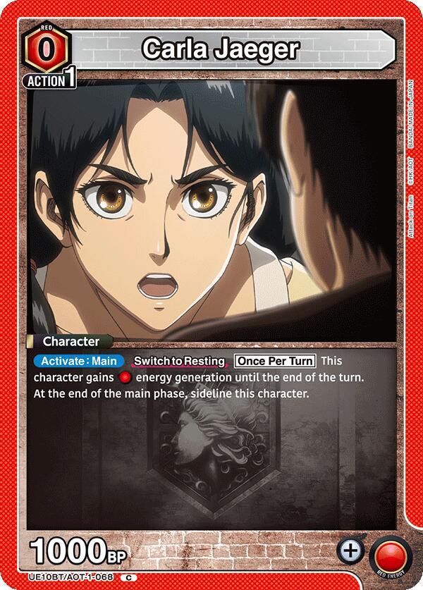 Carla Jaeger UE10BT/AOT-1-068 card from UE10BT: Attack on Titan