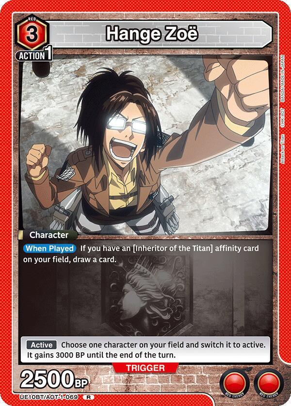 Hange Zoe UE10BT/AOT-1-069 card from UE10BT: Attack on Titan