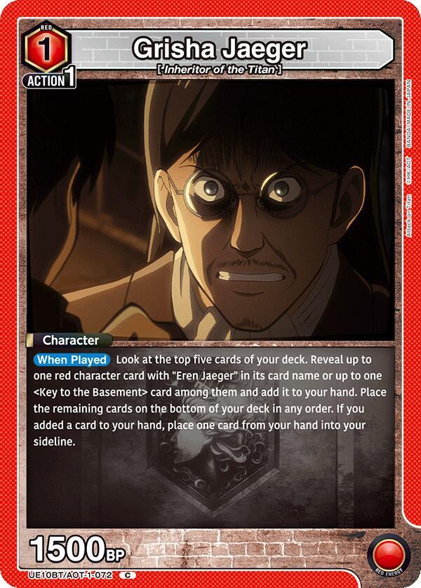 Grisha Jaeger UE10BT/AOT-1-072 card from UE10BT: Attack on Titan