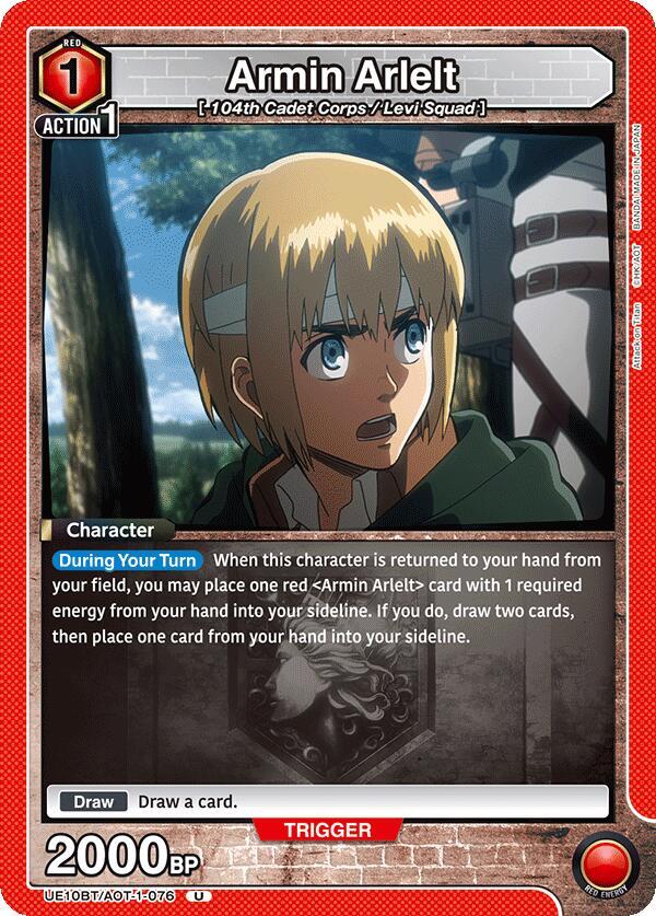 Armin Arlelt UE10BT/AOT-1-076 card from UE10BT: Attack on Titan
