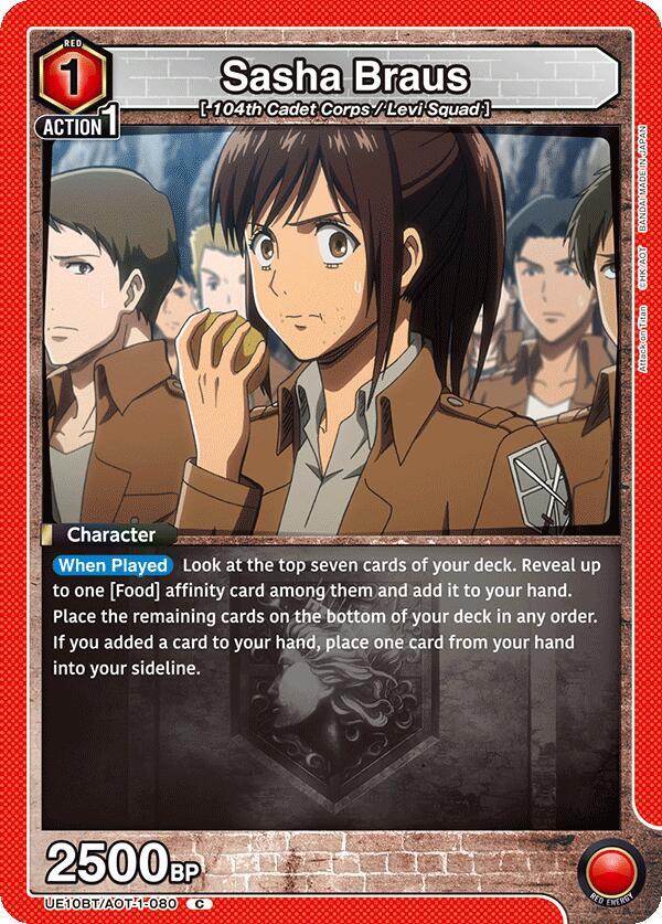 Sasha Braus UE10BT/AOT-1-080 card from UE10BT: Attack on Titan