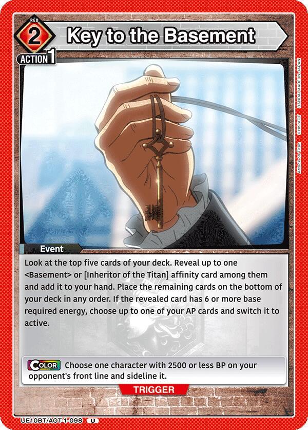 Key to the Basement UE10BT/AOT-1-098 card from UE10BT: Attack on Titan