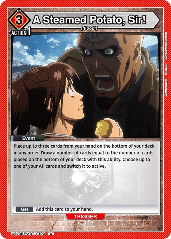 A Steamed Potato, Sir! UE10BT/AOT-1-100 card from UE10BT: Attack on Titan
