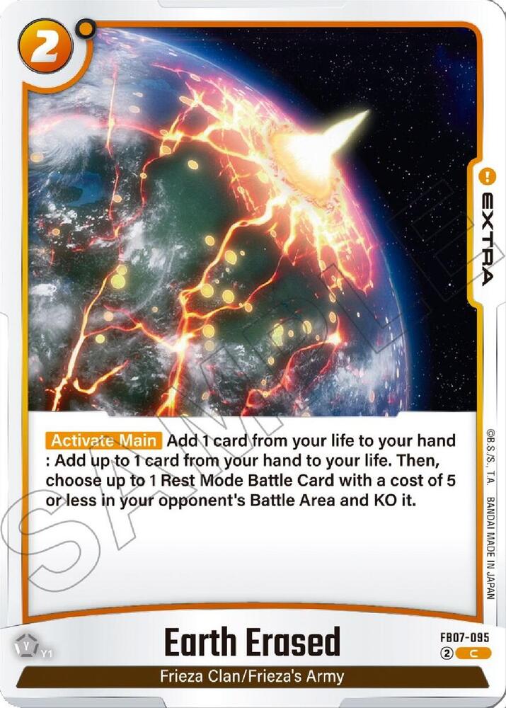 Earth Erased FB07-095 card from Wish For Shenron