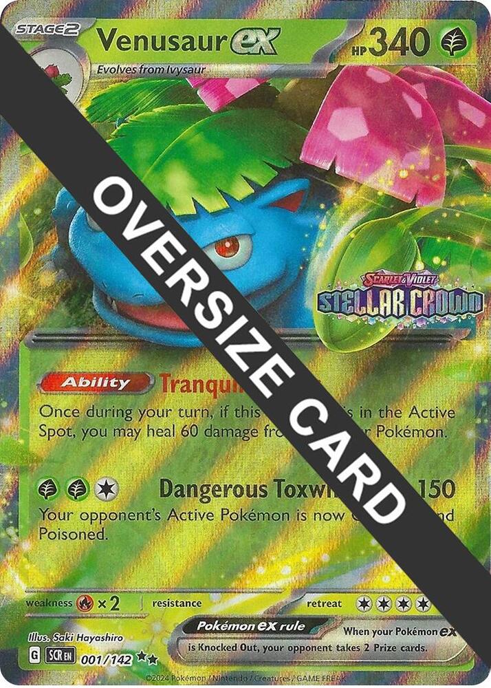 Venusaur ex 001/142 card from Jumbo Cards