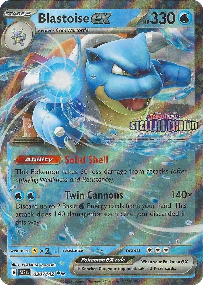 Blastoise ex (Stellar Crown Stamp) 030/142 card from Miscellaneous Cards & Products