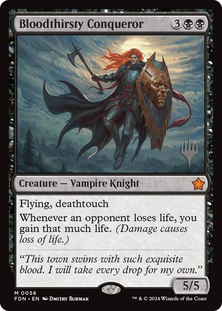 Bloodthirsty Conqueror 58 card from Promo Pack: Edge of Eternities