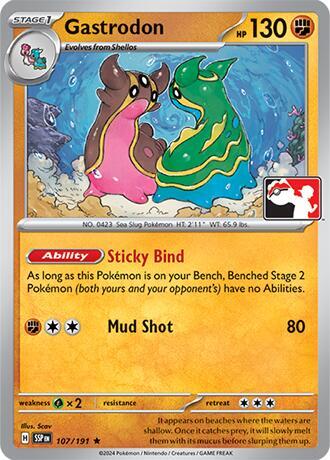 Gastrodon 107/191 card from Prize Pack Series Cards
