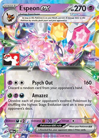 Espeon ex 034/131 card from Prize Pack Series Cards