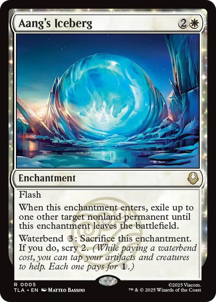 Aang's Iceberg 5 card from Avatar: The Last Airbender