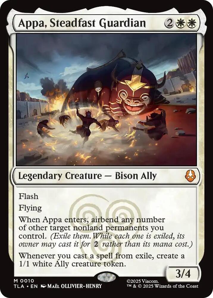 Appa, Steadfast Guardian 10 card from Avatar: The Last Airbender