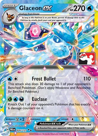 Glaceon ex 026/131 card from Prize Pack Series Cards