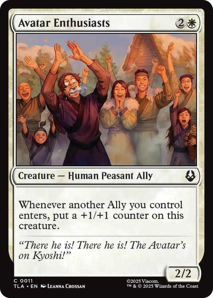 Avatar Enthusiasts 11 card from Avatar: The Last Airbender