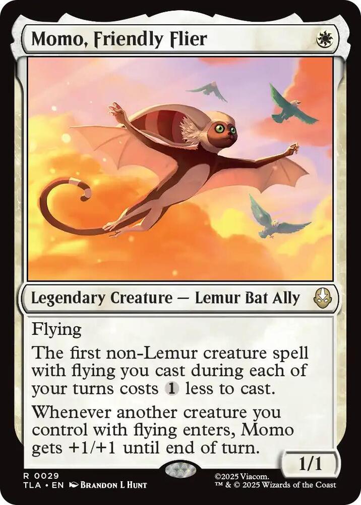 Momo, Friendly Flier 29 card from Avatar: The Last Airbender