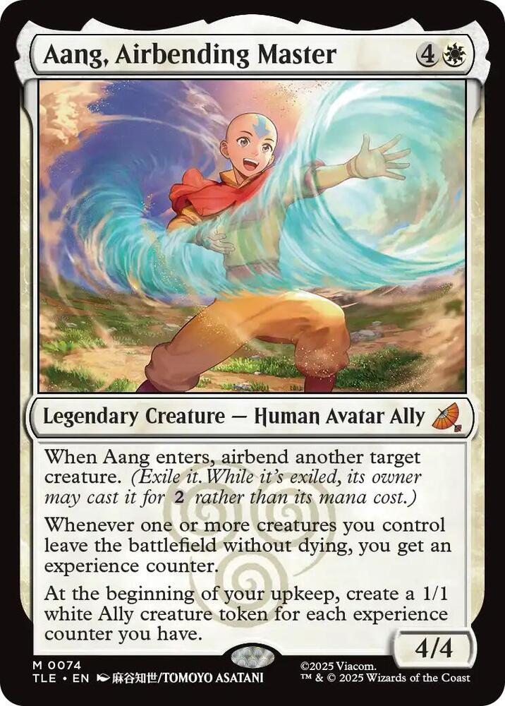 Aang, Airbending Master 74 card from Avatar: The Last Airbender: Eternal-Legal