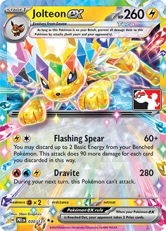 Jolteon ex 030/131 card from Prize Pack Series Cards