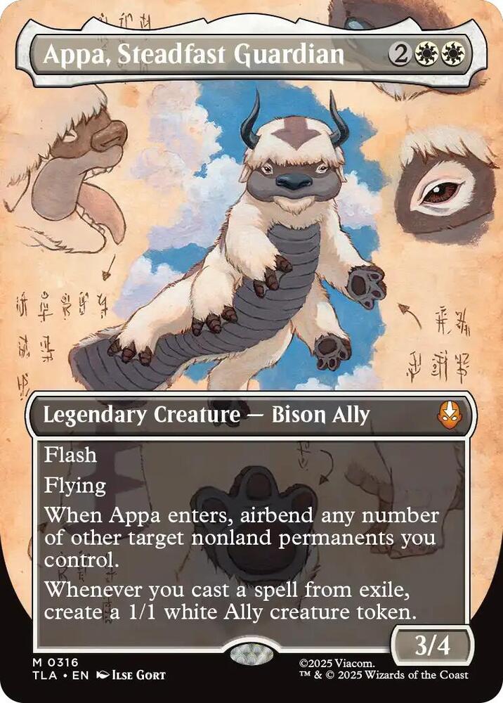 Appa, Steadfast Guardian (Borderless) 316 card from Avatar: The Last Airbender