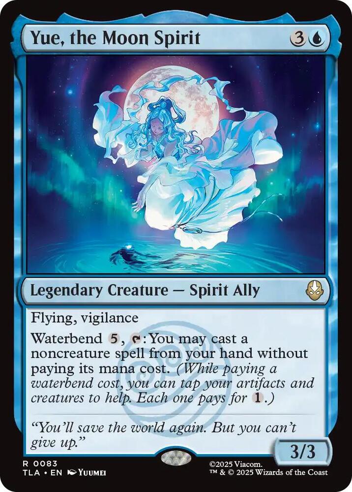 Yue, the Moon Spirit 83 card from Avatar: The Last Airbender