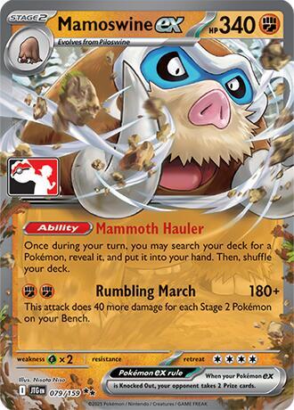 Mamoswine ex 079/159 card from Prize Pack Series Cards
