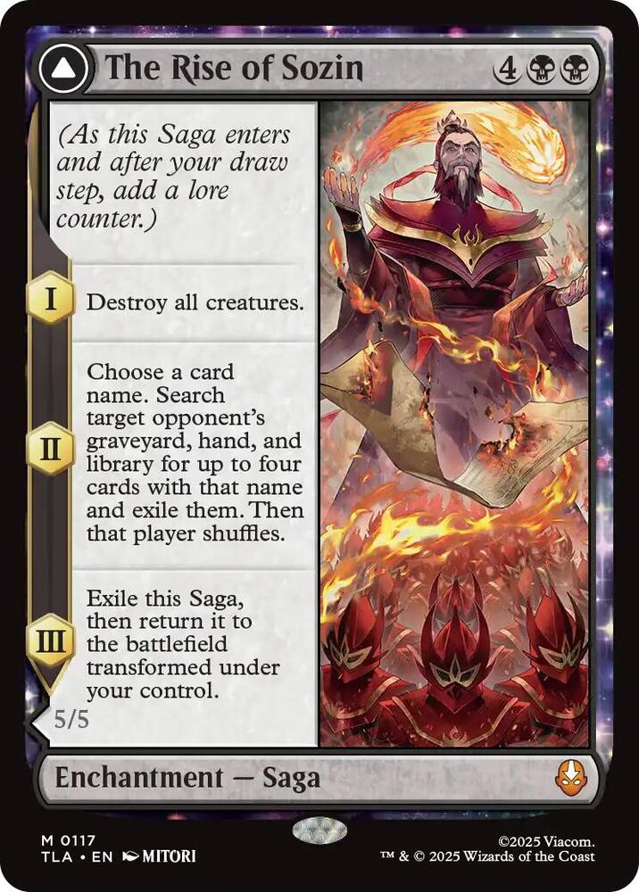 The Rise of Sozin 117 card from Avatar: The Last Airbender