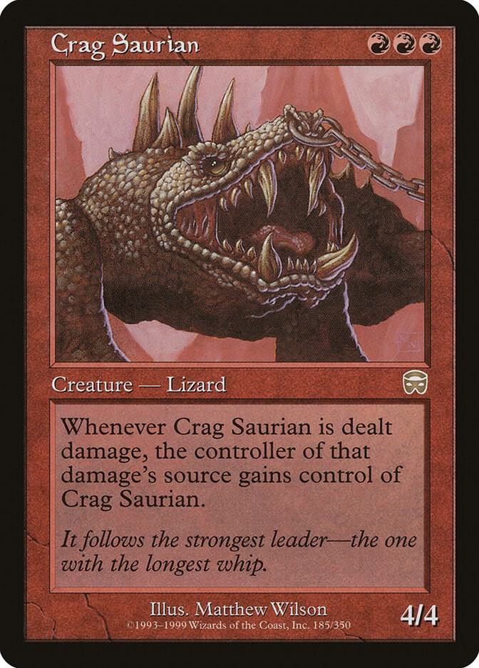 Crag Saurian 185 card from Mercadian Masques
