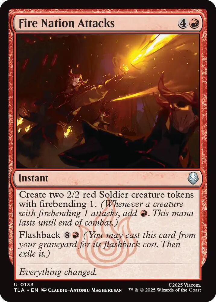 Fire Nation Attacks 133 card from Avatar: The Last Airbender