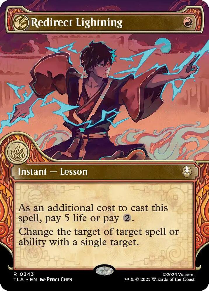 Redirect Lightning (Showcase) 343 card from Avatar: The Last Airbender