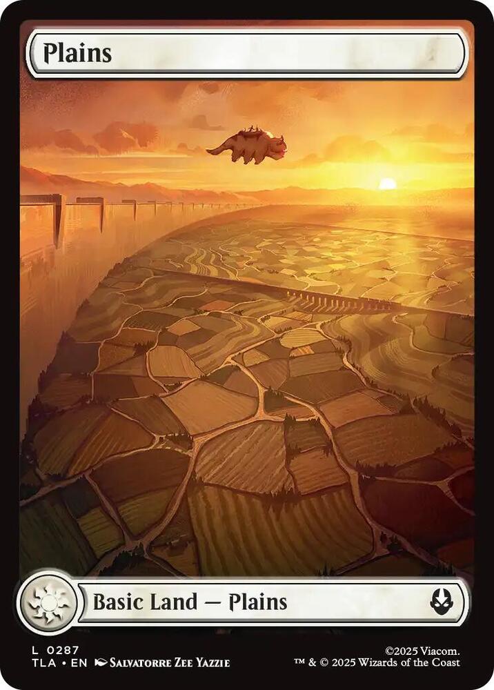 Plains 287 card from Avatar: The Last Airbender