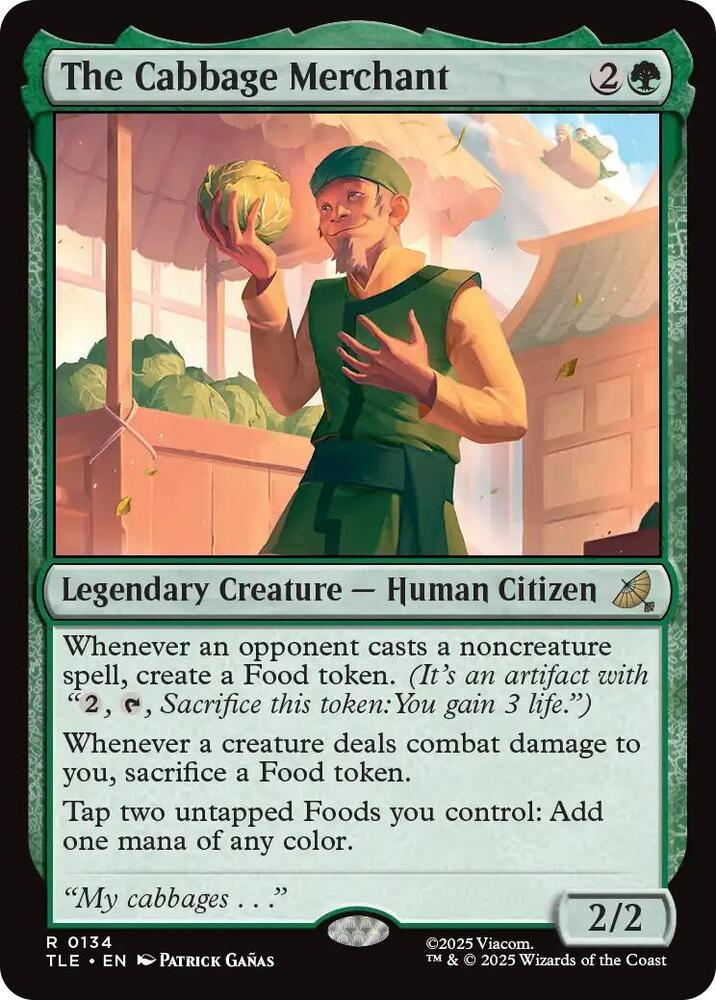 The Cabbage Merchant 134 card from Avatar: The Last Airbender: Eternal-Legal
