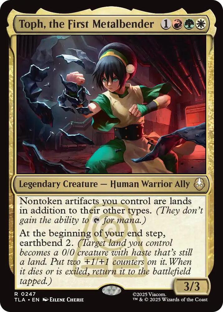 Toph, the First Metalbender 247 card from Avatar: The Last Airbender