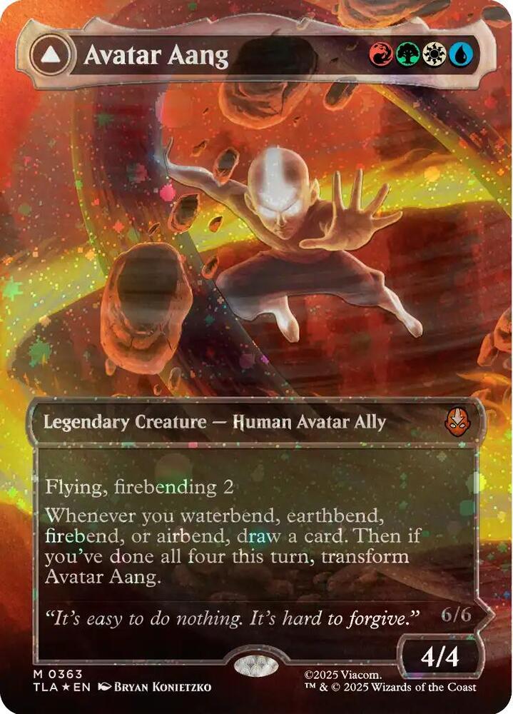 Avatar Aang (Raised Foil) 363 card from Avatar: The Last Airbender