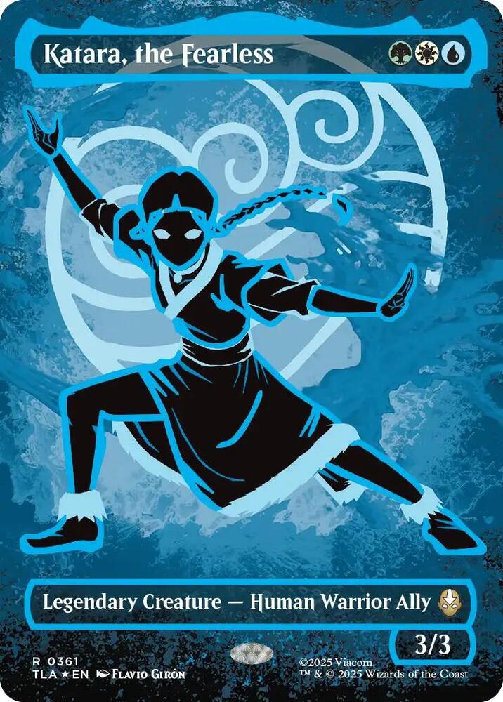 Katara, the Fearless (Borderless) (Neon Ink Foil) 361 card from Avatar: The Last Airbender