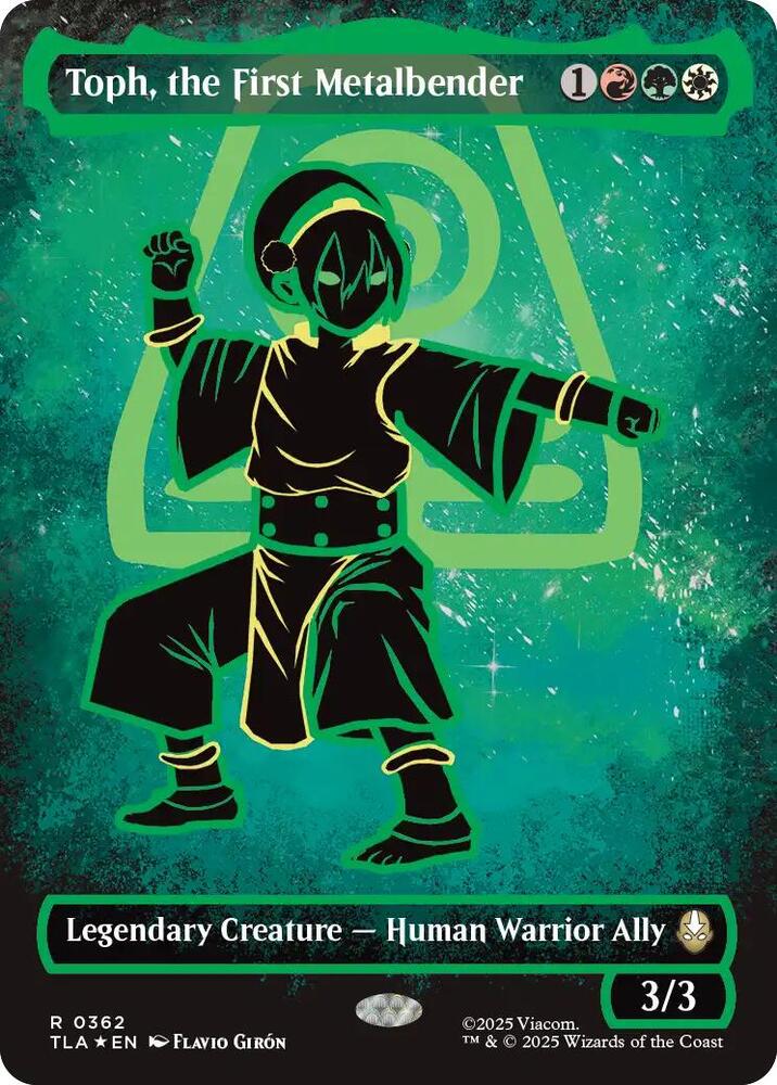 Toph, the First Metalbender (Borderless) (Neon Ink Foil) 362 card from Avatar: The Last Airbender