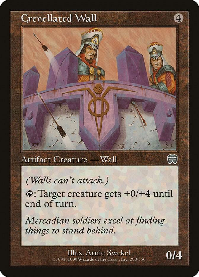 Crenellated Wall 290 card from Mercadian Masques