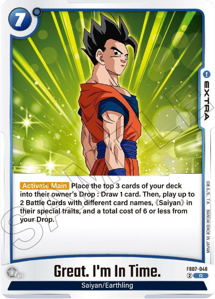 Great. I'm In Time. FB07-048 card from Wish For Shenron