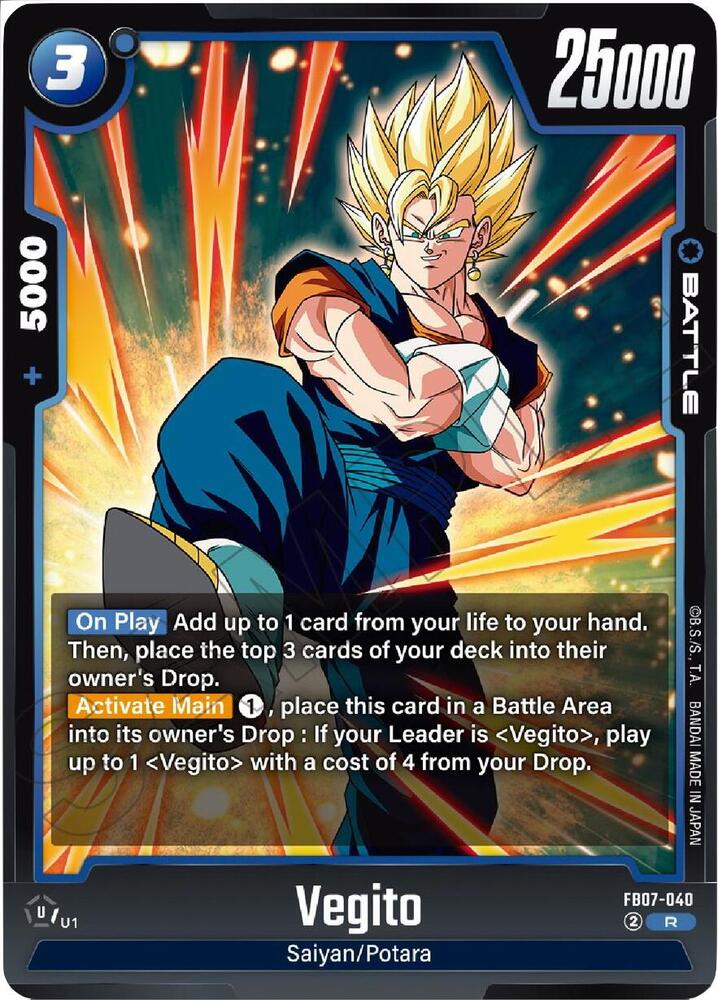Vegito FB07-040 card from Wish For Shenron