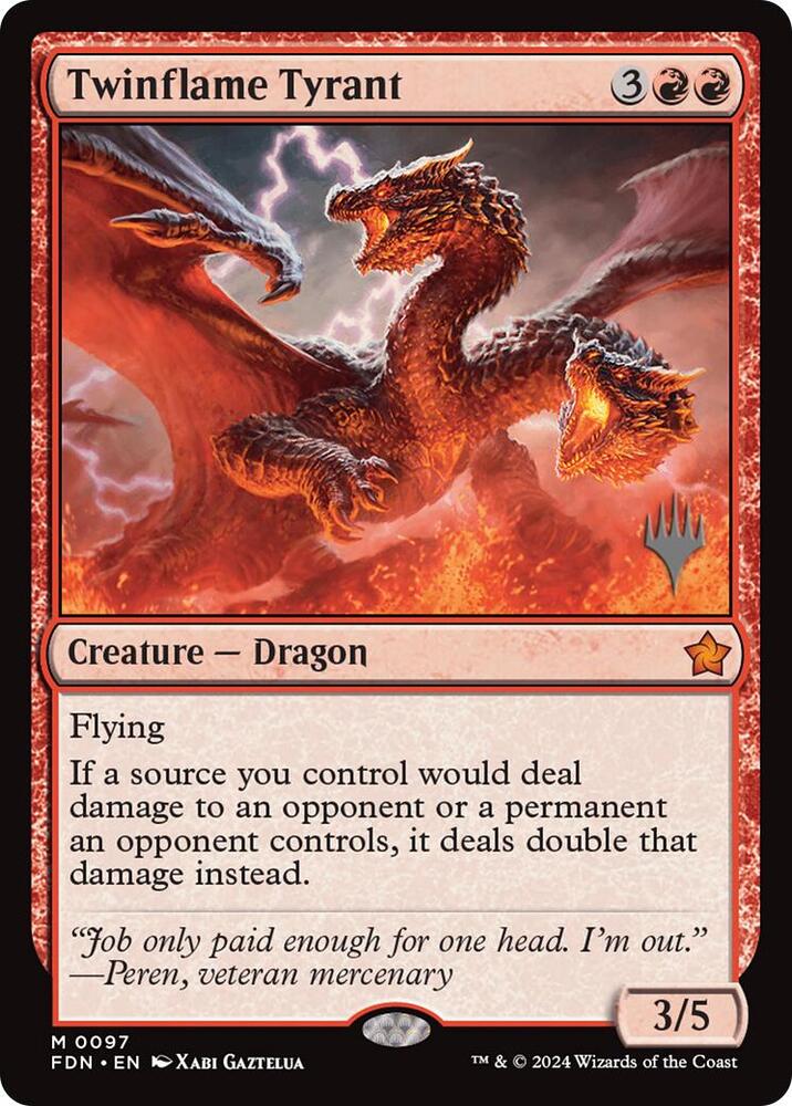 Twinflame Tyrant 97 card from Promo Pack: Edge of Eternities