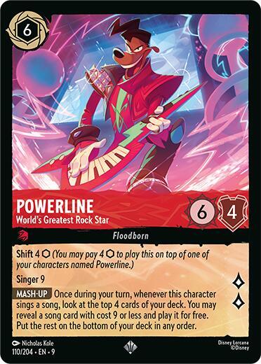Powerline - World's Greatest Rock Star 110/204 card from Fabled