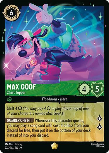 Max Goof - Chart Topper 77/204 card from Fabled