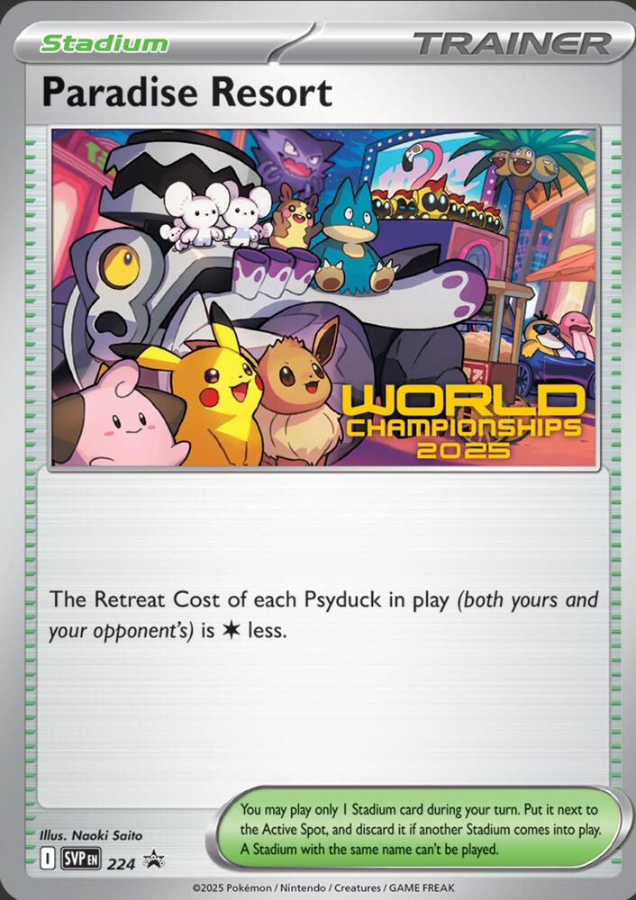 Paradise Resort (World Championships 2025) 224 card from SV: Scarlet & Violet Promo Cards