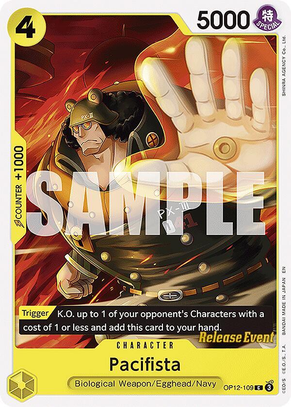 Pacifista OP12-109 card from Legacy of the Master Release Event Cards