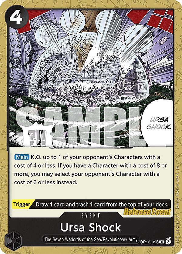 Ursa Shock OP12-096 card from Legacy of the Master Release Event Cards