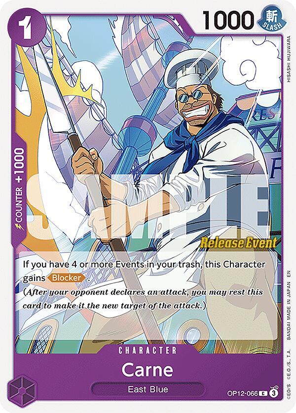 Carne OP12-066 card from Legacy of the Master Release Event Cards
