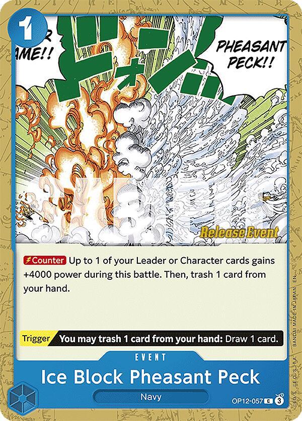 Ice Block Pheasant Peck OP12-057 card from Legacy of the Master Release Event Cards