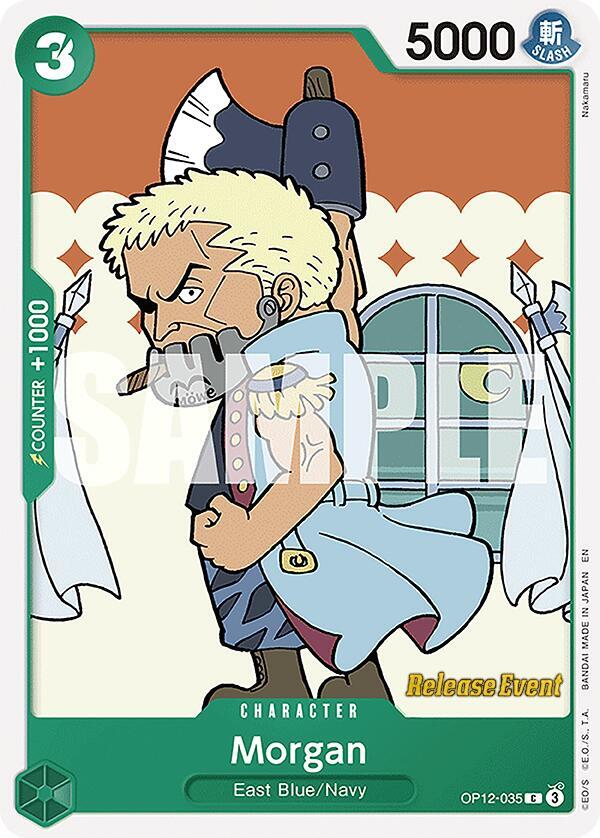 Morgan OP12-035 card from Legacy of the Master Release Event Cards