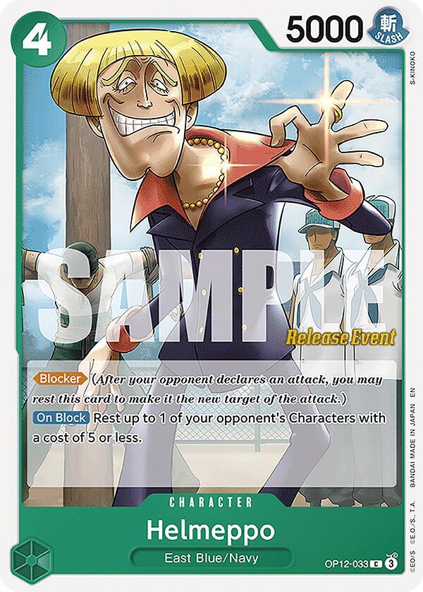 Helmeppo OP12-033 card from Legacy of the Master Release Event Cards